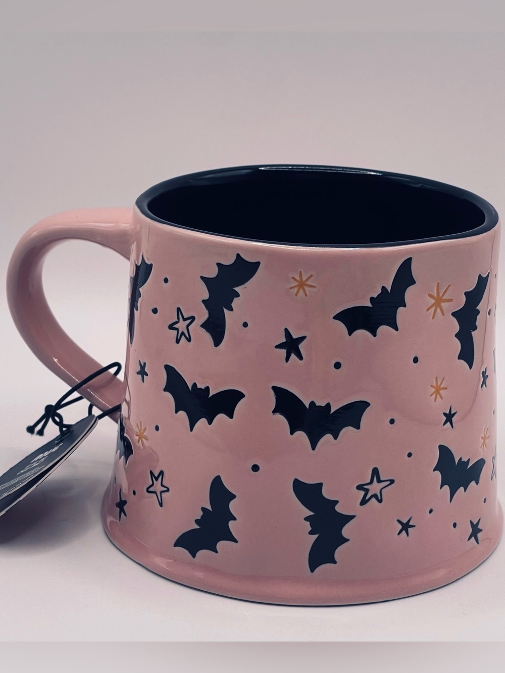 Global Design Connections Pink BOO Halloween Bat Mug 17 oz NWT